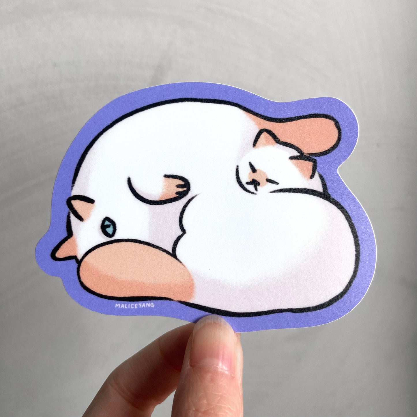 Double Cat Blob Waterproof Vinyl Sticker