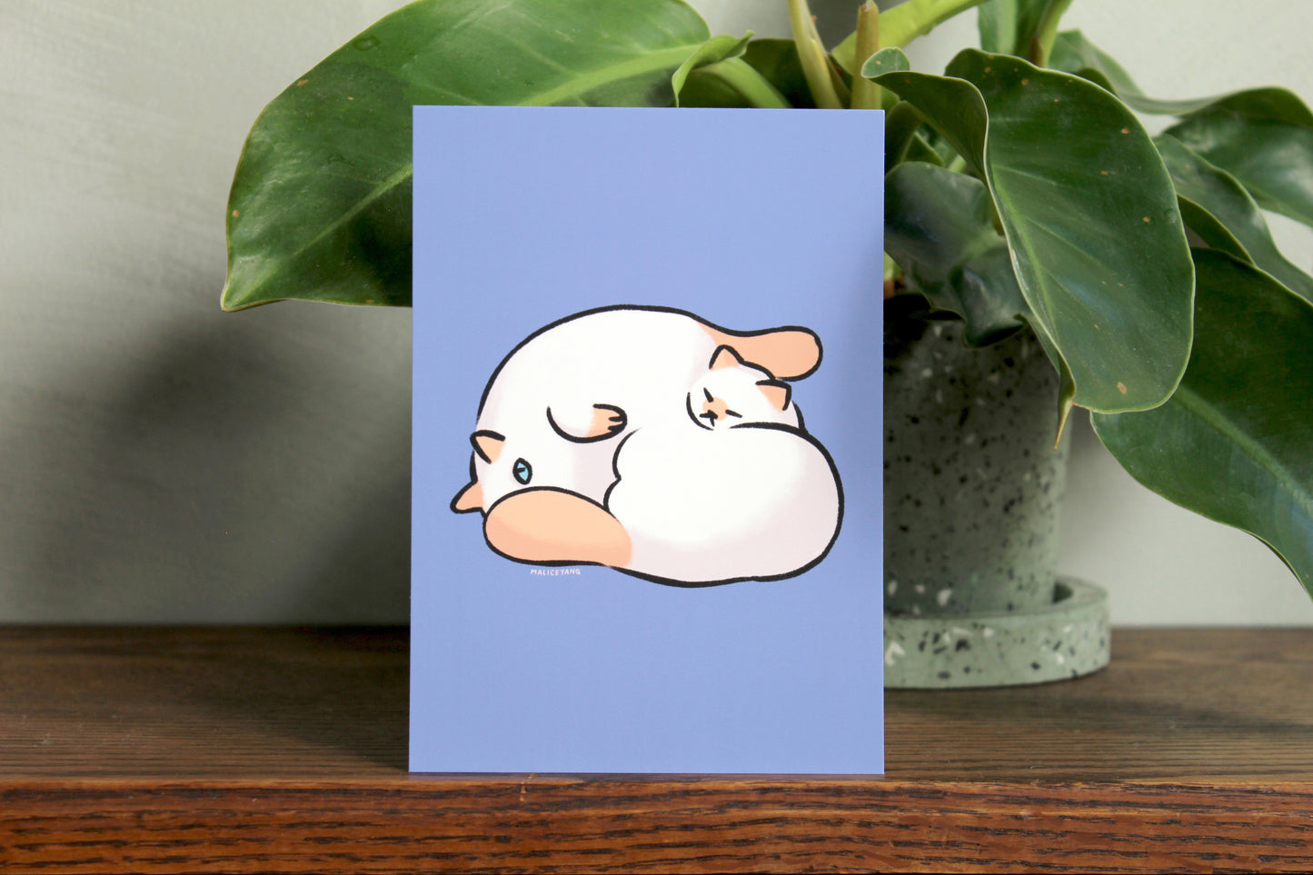 Double Cat Blob Mini Print