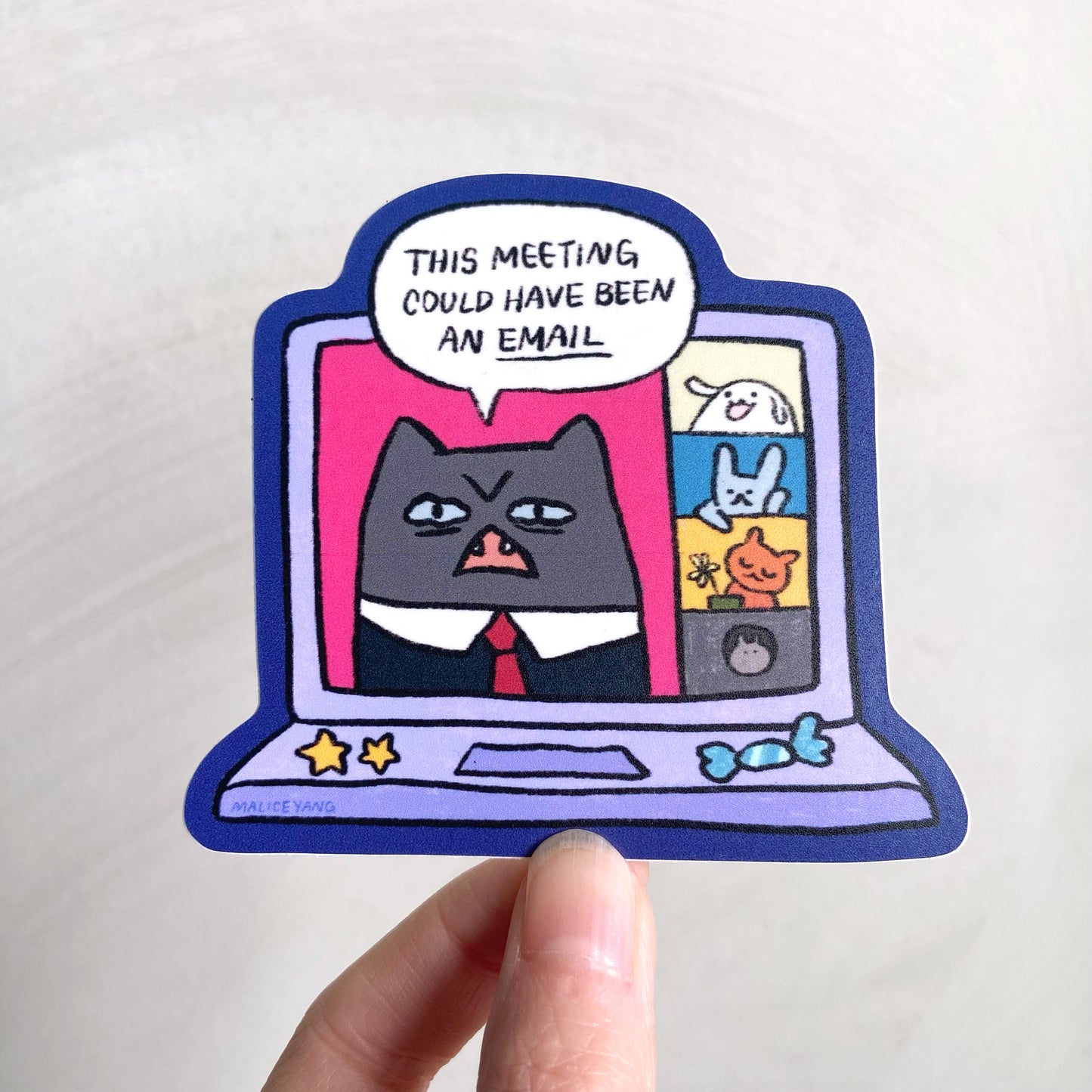 Email Meeting Waterproof Vinyl Sticker