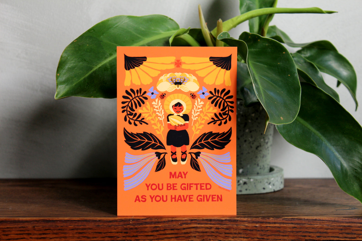 Gifted Floral Blessing Mini Print