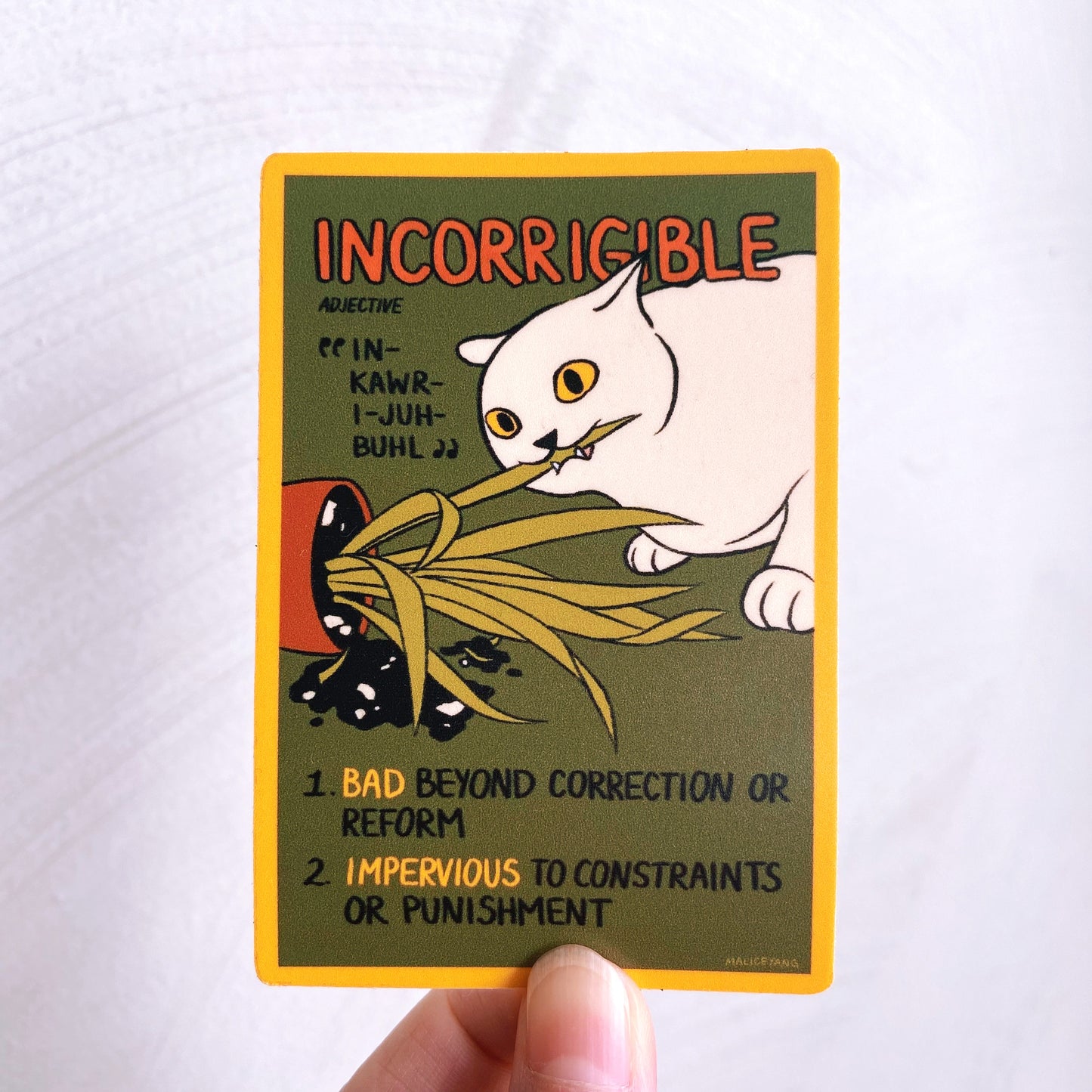 Incorrigible Waterproof Vinyl Sticker