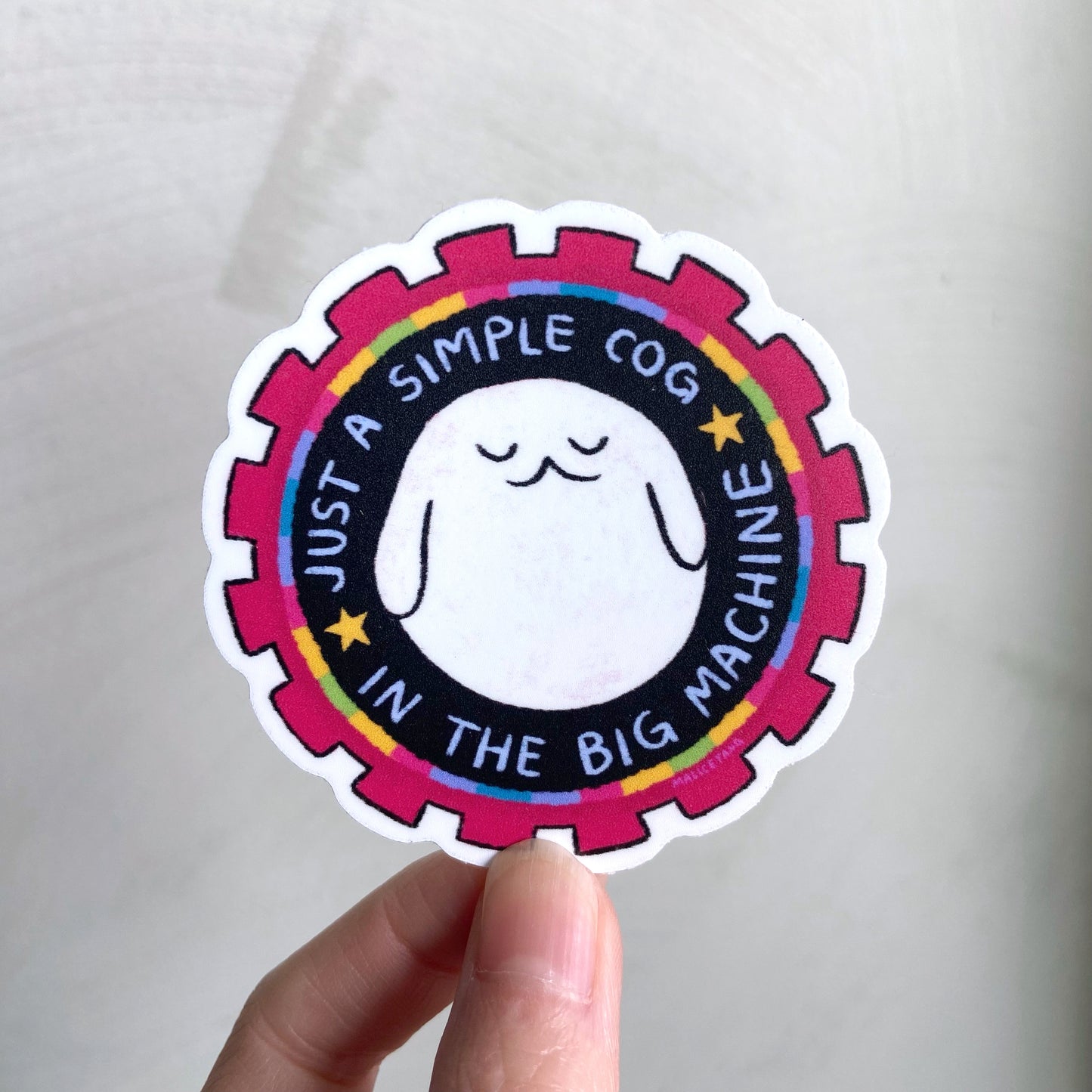 Just a Simple Cog Waterproof Vinyl Sticker