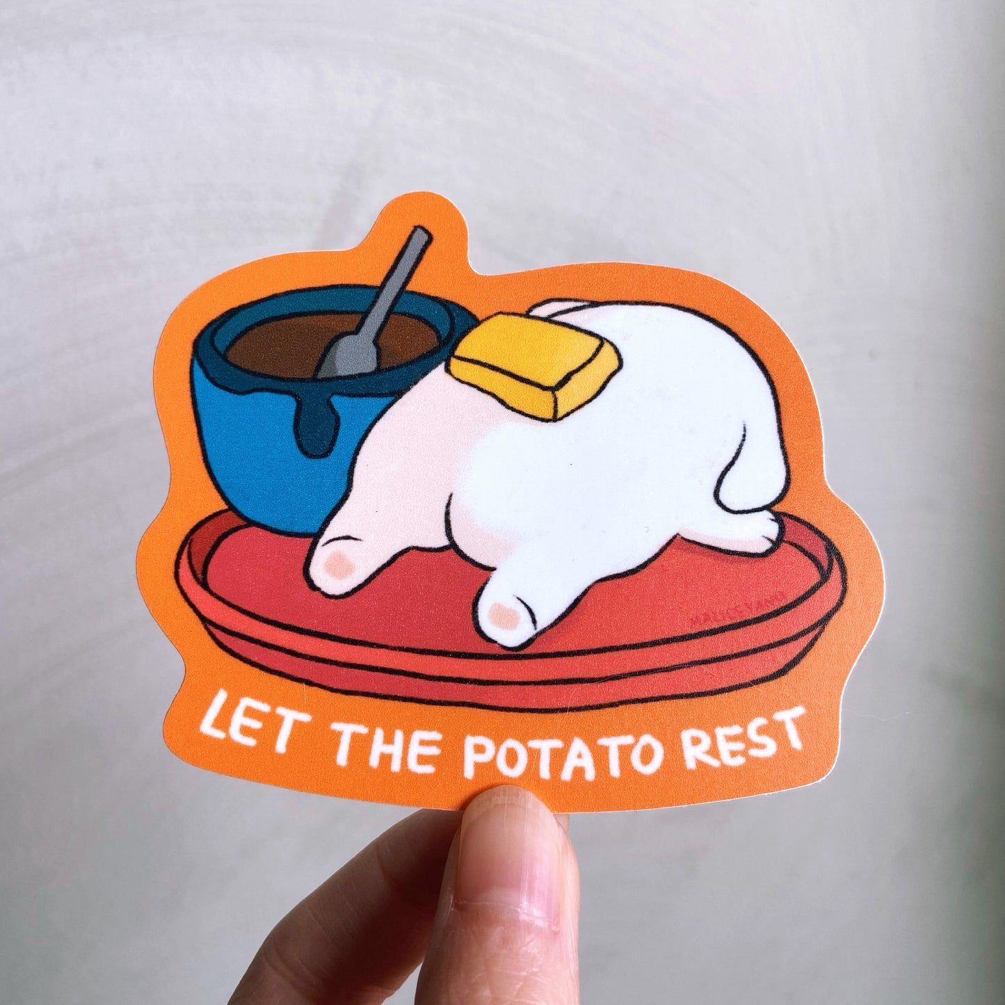 Let the Potato Rest Waterproof Vinyl Sticker