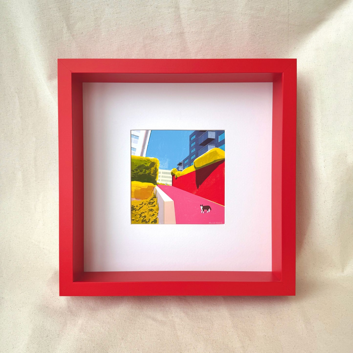 Street Cat Matted 5x5 Print