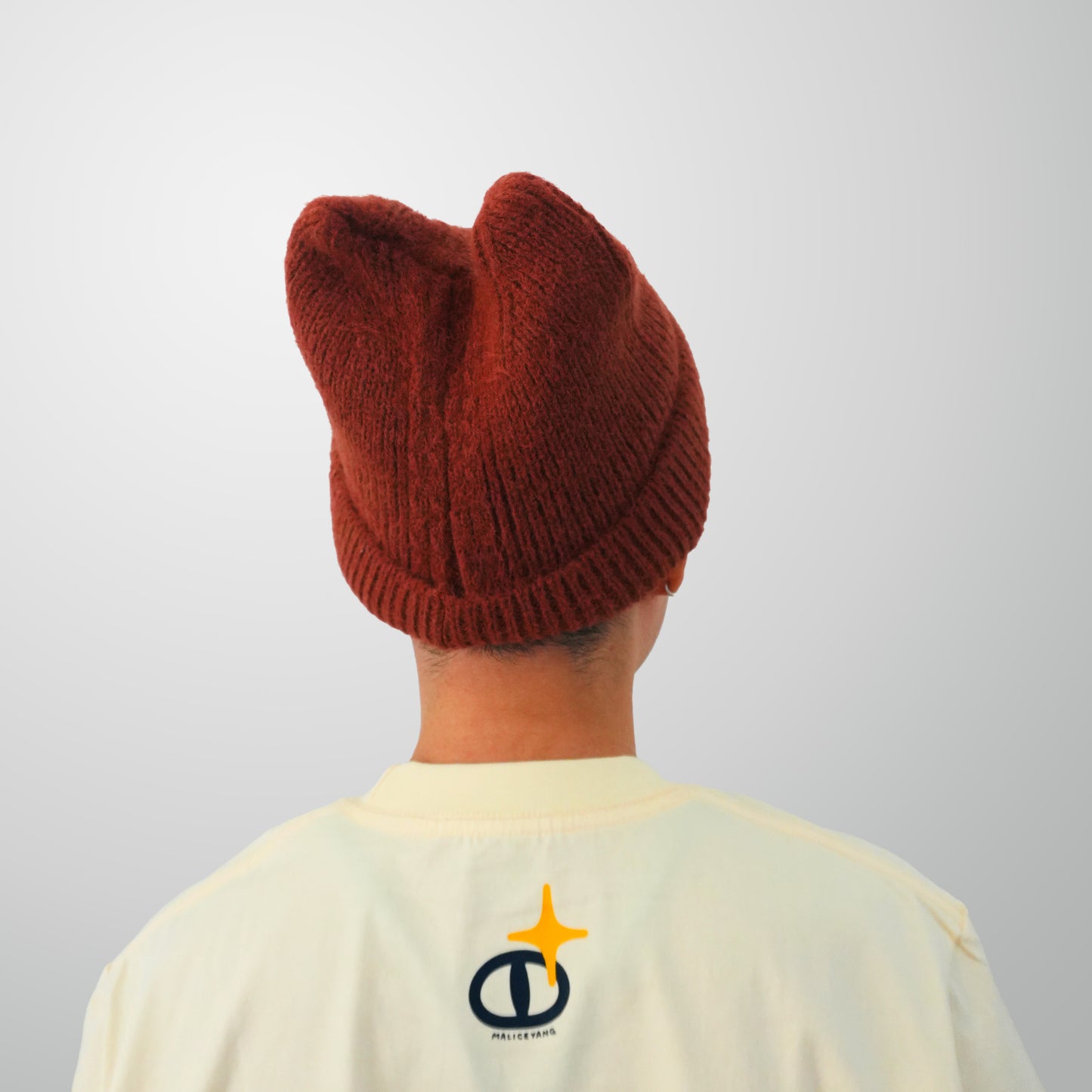 Bloom Thief: Embroidered Cat Ear Beanie (Red)