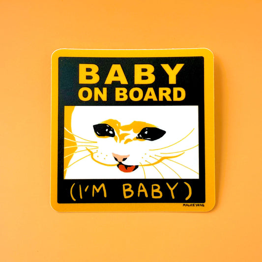 Baby on Board Waterproof Vinyl Sticker