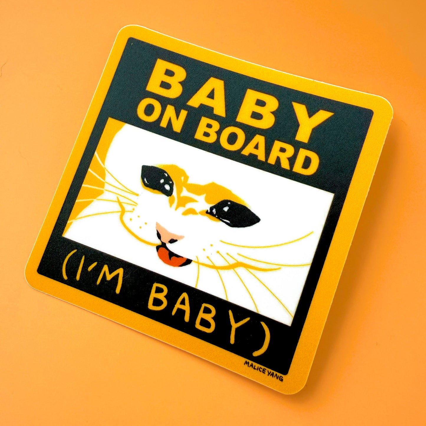 Baby on Board Waterproof Vinyl Sticker