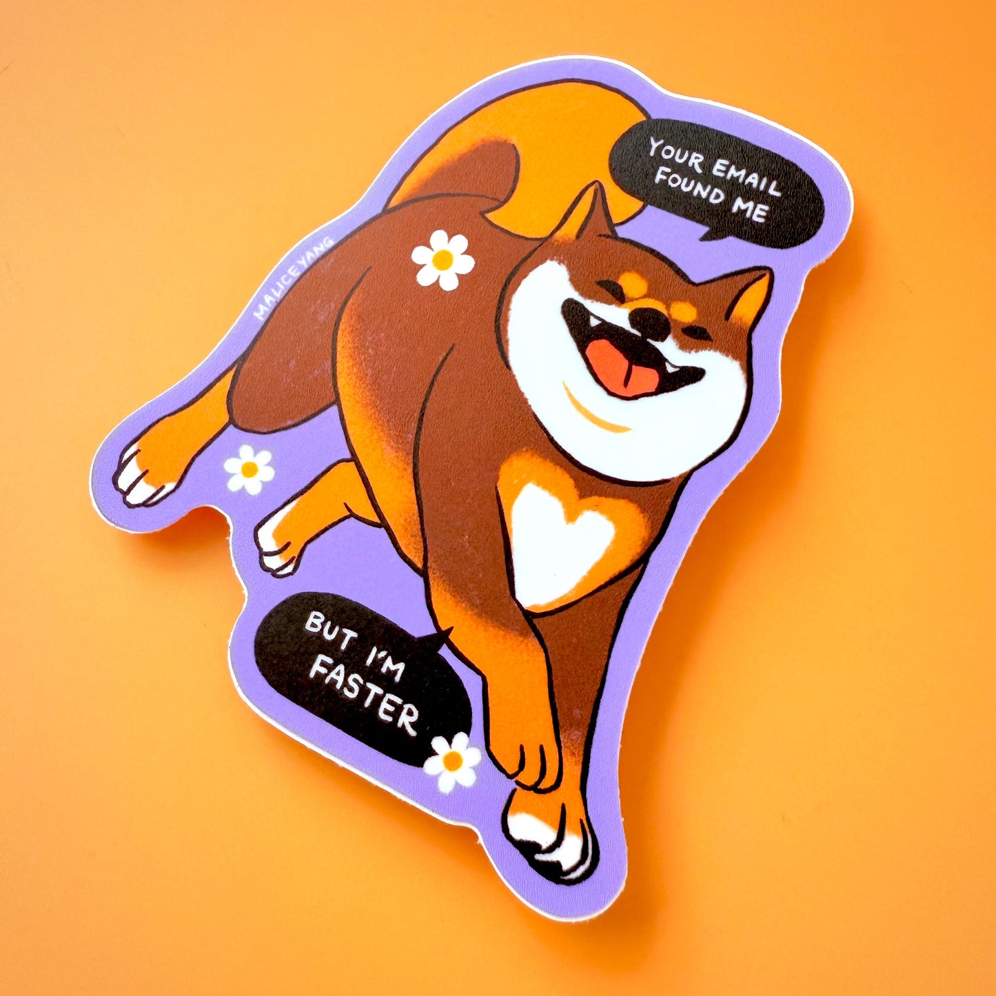 Shiba Email Waterproof Vinyl Sticker